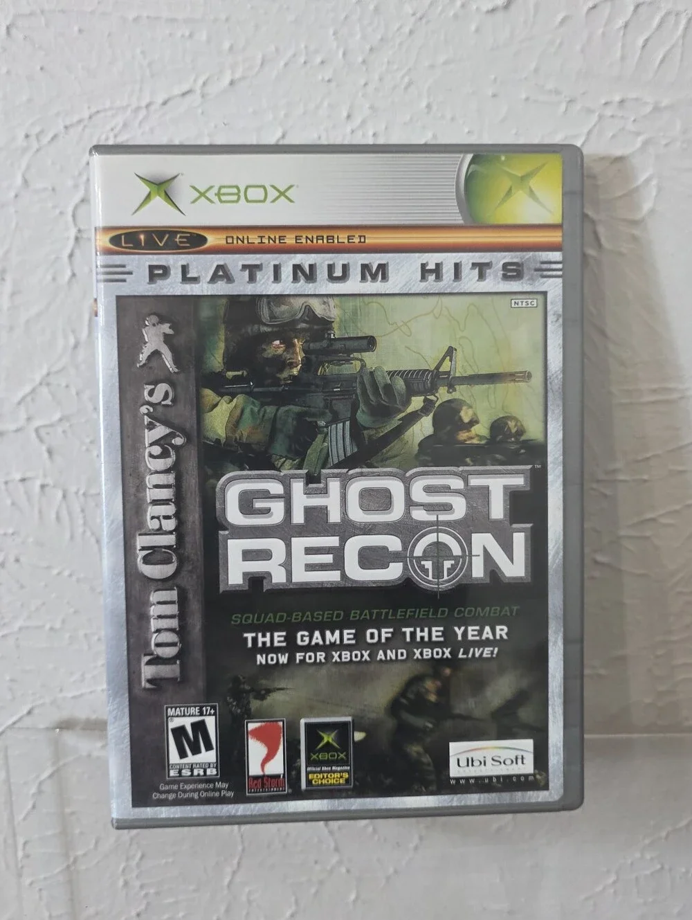 Tom Clancy's Ghost Recon (Microsoft Xbox, 2002) Platinum Hits CIB Vintage